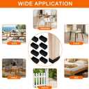 (8 PCS) 2x4 Wood Post Rubber End Caps (1.57" x 3.15") Waterproof and Weather-Resistant Rubber Caps for Table Legs, Chair Legs, Armrests, and Outdoor Lumber Posts (Black)