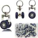 TSBS 15 Pack Ceiling Curtain Rollers, Sliding Track Gliders with Mute Wheel, Ideal for Ceiling, Wall, Room Divider, RV,  20mm
