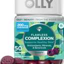OLLY Flawless Complexion Gummy, Clear and Healthy Skin Support, Vitamins E, A, Zinc, Chewable Supplement, Berry - 50 Count (Pack of 1) Best By: 03/2026