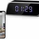Multi-Functional 4K Clock Camera with Night Vision, WiFi & AP Hotspot, App Remote View, Motion Detection, 2600mAh Long Battery Life, Smart Clock for Indoor, No Audio