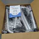 Loyoda Folding Walker with 2 Skis and 5" Wheels, Lightweight Walkers for Seniors and Adults, Supports Up to 350 Pounds, Adjustable Height, Compact Standard Walker, Black