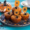 FLORMOON 50PCS Realistic Spider Figures  Multi-Size Creepy Insect Toys for Halloween Decorations & Pranks, Educational Animal Model Playset, Birthday Gifts for Kids (Multi-Size)