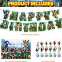 Birthday Party Decorations - Theme Children's Party Supplies Included Happy Birthday Banner, Backdrop, Hanging Swirls, Tablecloth, Cupcake Cake Toppers, Latex Balloons and Foil Balloons