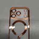 JUESHITUO for iPhone 17 Pro Case with Full Camera Lens Protector(Compatible with MagSafe)(Military Grade Drop Protection) 1X Privacy Screen Protector, Case for iPhone 17 Pro, Cosmic Orange