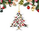 Christmas Ornaments 2025,Personalized Christmas Ornaments, Unique Acrylic Suncatcher,Stained Glass Style-Christmas Tree， Fun Acrylic Decoration Gifts