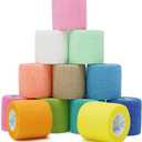 OK TAPE 12 Rolls Self Adhesive Bandage Wrap, Elastic Athletic Tape, Self Stick Bandage Tape, Vet Wrap, Medical Wrap for Wrist, Feet, 2" x 5 Yards (Spring)