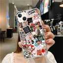 Qimulgociz Aesthetic Winter Collage Phone Case Christmas Holiday Time Cover for iPhone 15, Cute Christmas Cookies Case, Trendy Cool TPU Case Cover for iPhone 15