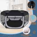 Dog Cat Playpen,Portable Pet Puppy Playpen,Rabbit Puppy Dog Play Pen for Indoors,Dogs Tent for Indoor Cats,Kitten Playpen,Collapsible Small Cats Crate Cage for Small Dogs with Carrying Case(Grey, L)