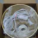 SoodMi Plug in Pendant Light, 15FT Hanging Lights, On/Off Switch, Industrial Pendant Light with Plug in Cord, Metal Hanging Lamps for Living Room, Kitchen, Dining Room Gold