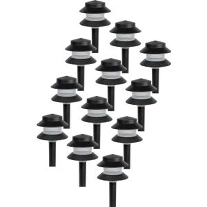 Paradise GL22627 Low Voltage Plastic 4W Path Light (Black, 12 Pack)