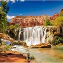 Waterfall Aquarium Background Falls Grand Canyon with Waterfalls and Greenery Terrarium Backgrounds Grand Canyon Desert Waterfall Fish Tank Background Canyon Reptile Tank Backgrounds 72x24in