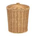 ABOOFAN Woven Trash can with Lid 11-Inch Portable Laundry Basket for Dirty Clothes Sundries Storage Organizer for Bedroom Bathroom Kitchen
