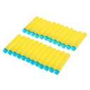 36 PCS Suction Darts Foam Bullet Refill Pack - Compatible with N-Strike, Modulus, AccuStrike - Safe Foam Ammunition for Kids, Teens, and Adults(Yellow)