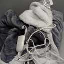 Heated Blanket Electric Blanket Full Size 72''x84'' with 9 Heating Levels, 1-10 Hour Auto Shut Off, Machine Washable, Flannel & Sherpa Soft Warming Blanket for Couch, Bed, Office - Light Grey