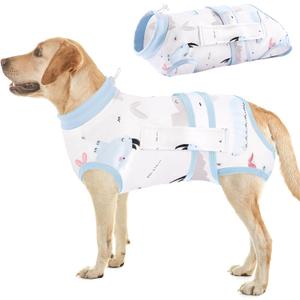 KOESON Spay Suit for Female Dogs with Pee Hole - Dog Surgery Recovery Suit Anti Licking Pet Bodysuit for Abdominal Wound - Crocodile 3XL
