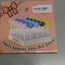 Cake Pop Stand,25 Holes Clear Cake Pops Display Holder,Cake Pop Sticks Kit, Candy Pop Holder,cake pop mold for Party,Wedding,Birthday(Blue,1-Pack)