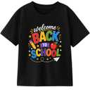First Day of School Shirt Girls Boys Back to School Pre-K Shirt First Grade Funny Short Sleeve Tee Cotton