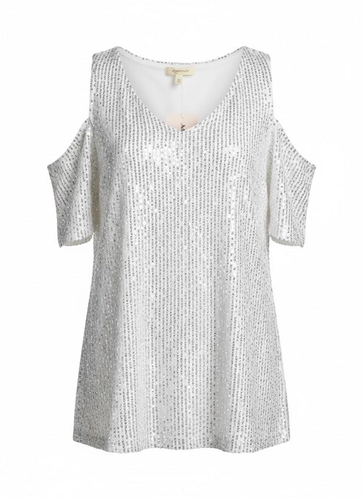 White Sparkle Dress Size XL