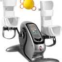 Under Desk Elliptical, Electric Leg Exerciser as Seen on TV for Seniors with 12 Adjustable Speed, Quiet Portable Electric Seated Pedal Exerciser Machine with Remote Control for Home Office (Orange)