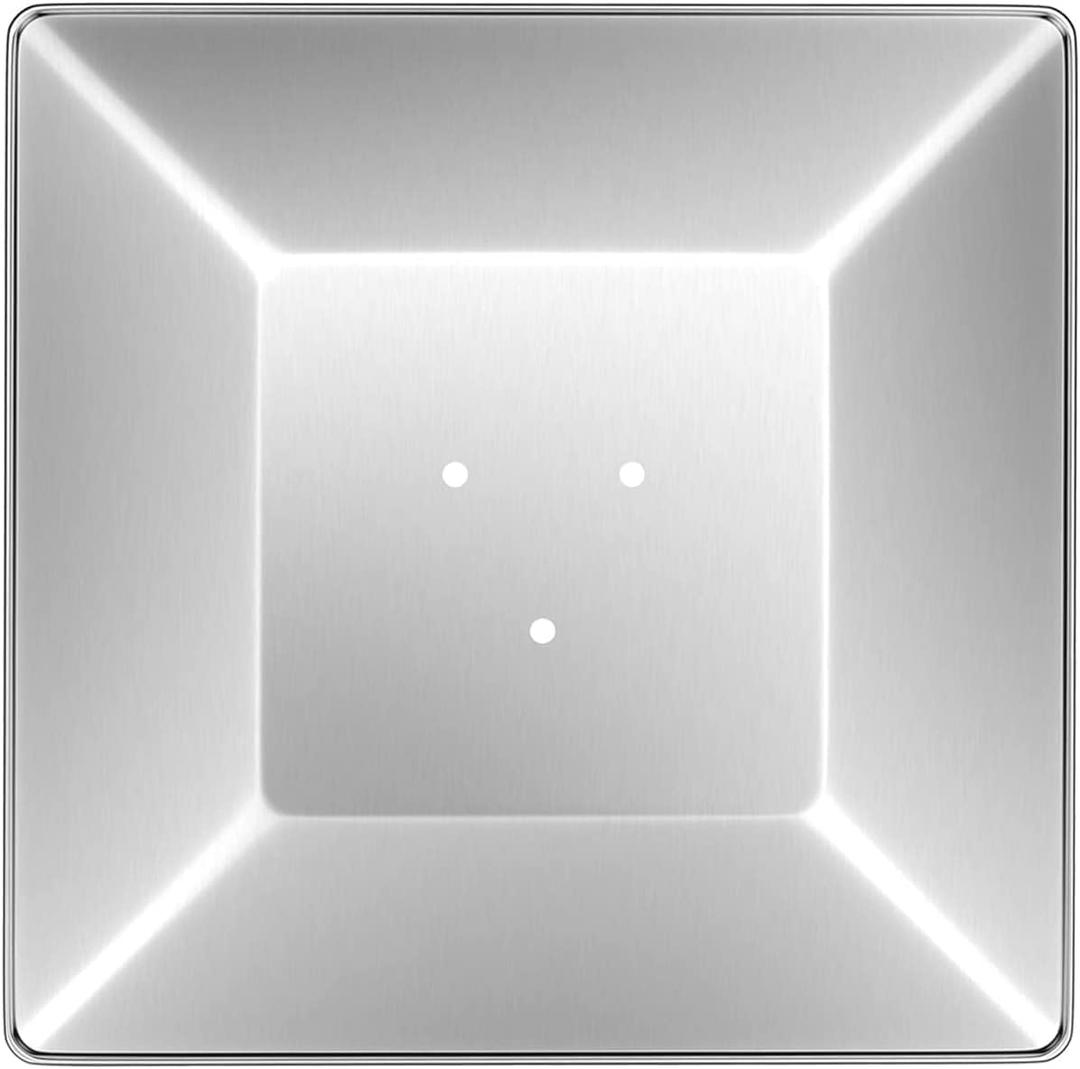 Upgtaded Aluminum Patio Heater Reflector Shield (Square), 4 Sided Outdoor Heater Replacement Parts w/3 Pre-Drilled Holes, Propane Glass Tube Patio Heater Parts for Energy Saving(18.5x 18.5)