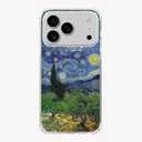 Van Gogh Paintings Phone Case Compatible with iPhone 17 Pro, Three Artworks from Van Gogh Art Case for iPhone 17 Pro, Unique Soft TPU Bumper Protective Cover