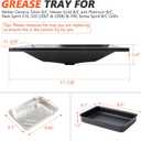 QuliMetal 99250 Grease Tray with 7515 Catch Pan and Holder - Drip Pan for Weber Spirit 310, 320 (2007 & 2008) & 700, Genesis Silver/Newer Gold B, C and Platinum B,C Grills, Replaces Spirit Grease Tray