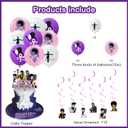 Prince Singer Party Decorations, Rock Singer Theme Birthday Banner Honeycomb Centerpieces Hanging Swirls Party Latex Balloons for Fans Birthday Baby Shower Party Supplies