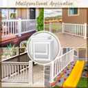 Thyle 2 Pcs True 5x5 Inches Vinyl Post Skirt Post Base Cover Column Wraps for Porch Deck Base Vinyl Sleeve White Trim for Hand and Stair Rails