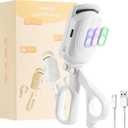 Docolor Heated Eyelash Curler Fast Heat Up Within 10s, 24 Hours Long Lasting Electric Eyelash Curler 3 Temperature Modes With USB Rechargeable Safe Lash Curler Quick Natural Curling Eye Lashes