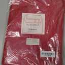 Place Mats Set of 8  Rectangle Rectangular Waterproof Fabric Polyester Cloth Washable Wipeable Heat Resistant Placemats for Kitchen Dining Dinner Table Indoor 13 X 19 Inch Red