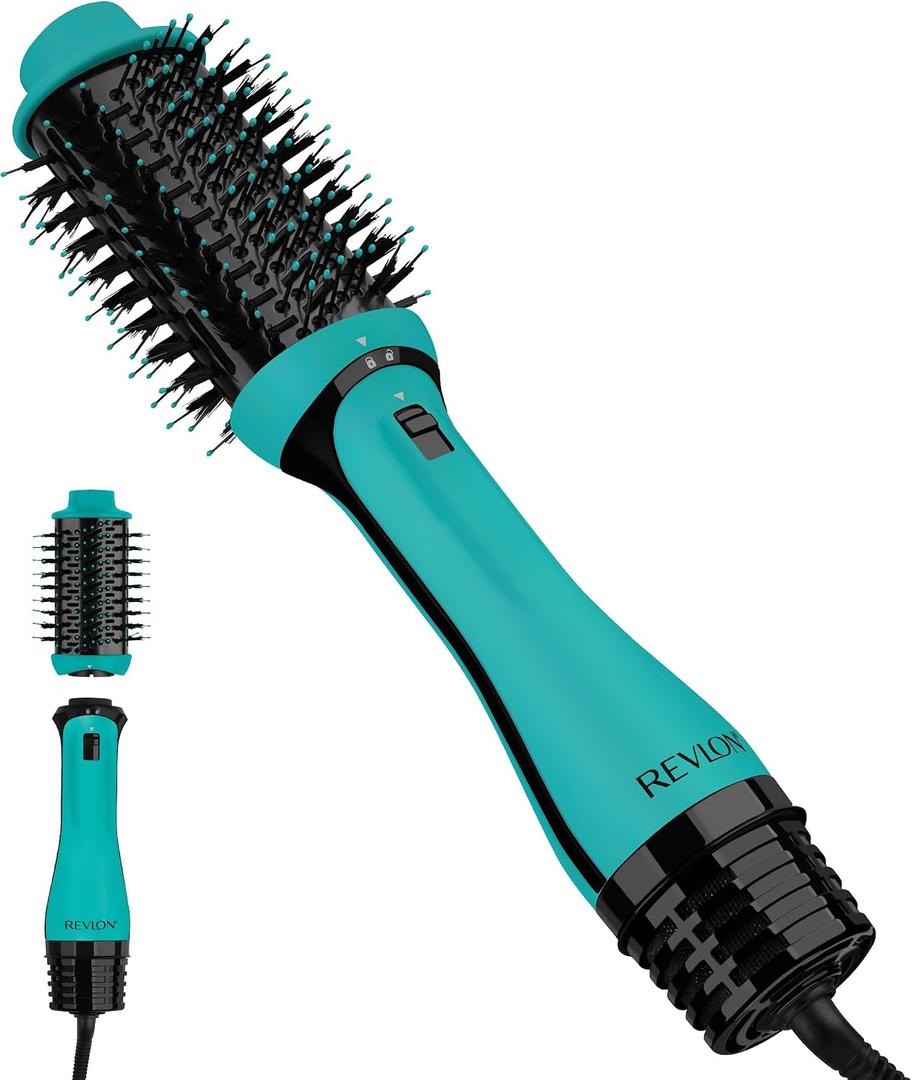 REVLON One Step Volumizer PLUS Hair Dryer and Styler | More Volume, Less Damage, and More Styling Control for Easy and Fast Salon-Style Blowouts, Plus Travel Friendly (Teal)