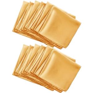 Satin Dinner Napkins 12PCS Satin Napkins 30x30cm Soft Table Napkin for Decor Party Dinner Wedding Bar(Color 6)