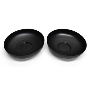 12inches Steel Bowl Decor Black, 2 Pieces
