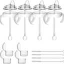 Spout Sippy Cup Conversion Kit for Philips Avent Natural Baby Bottles,Sippy Cups Transition Kit with Soft Spout top,Weighted Straw, Bottle Handle, Cleaning Brush, Dust-Proof Case, 6m+, 4 Pack