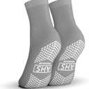 AMERICAN HOSPITAL SUPPLY Non-Slip Hospital Socks, Anti-Skid, Anti-Slip Gripper Socks for Medical or Home Use, Gray, Small, 1 Pair