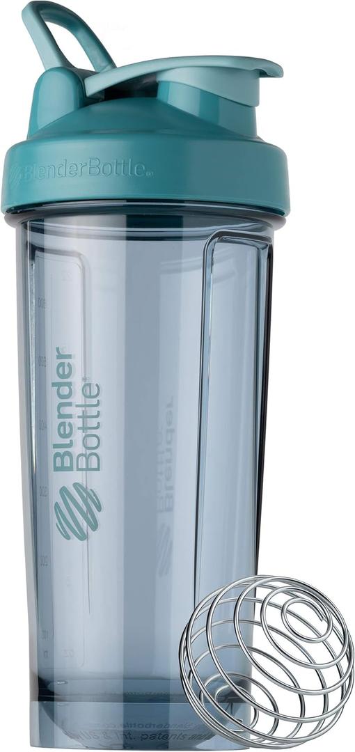 BlenderBottle Shaker Bottle Pro Series Perfect for Protein Shakes and Pre Workout, 28-Ounce, Cerulean Blue (28 Ounces)