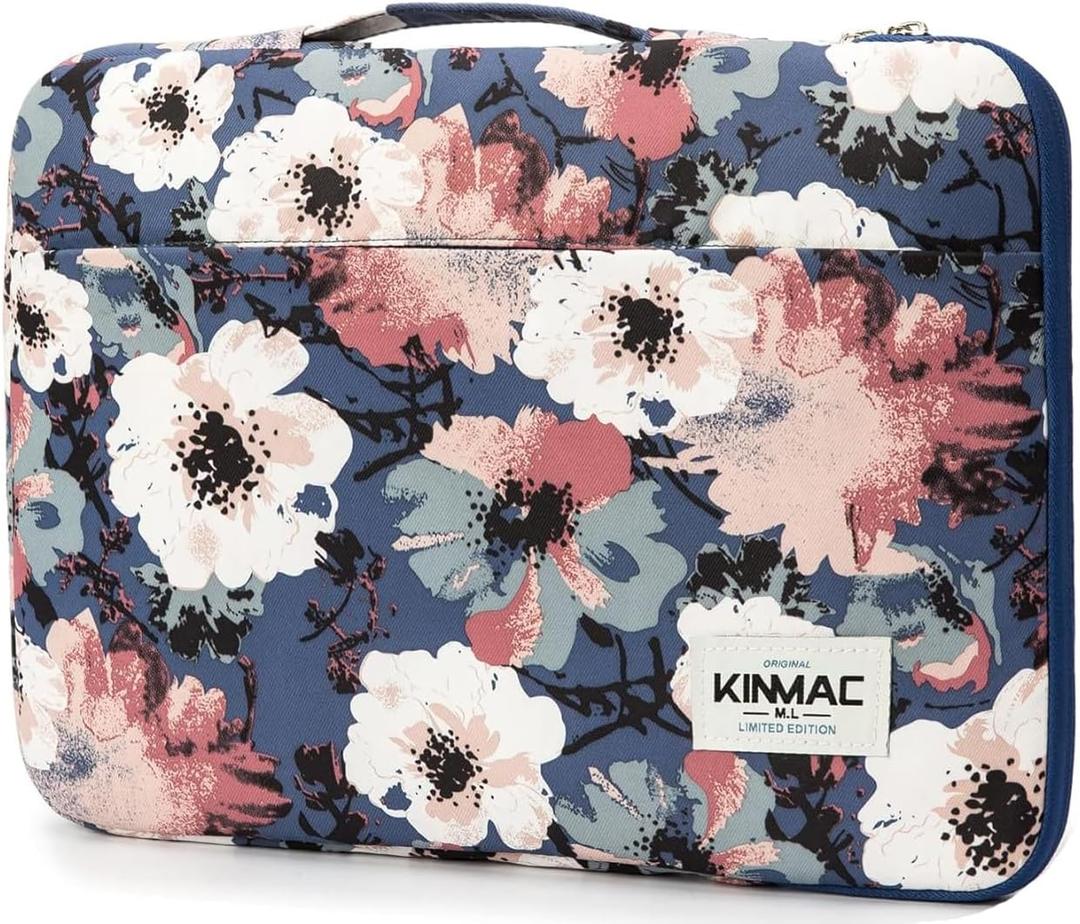 Kinmac 360 Protective Laptop Sleeve Case Bag Cover with Handle for MacBook Pro 16 inch,16 inch HP,Lenovo,Dell,ASUS,Acer Ultrabook and Business Laptop (Camellia)