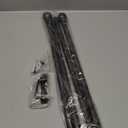 Curtain Rods for windows 32-62 inch, 5/8 inch Decorative Brown Splicing Heavy Duty Metal Curtain Rod set with Brackets