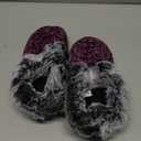 DL Women's Memory Foam Moccasin Slippers Micro Suede with Breathable Faux Fur Lining Slip On House Shoes Micro Indoor & Outdoor (7-8, Purple)