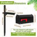 Colingmill Mailbox and Post Combo, Black Wooden Mailbox Post for Outdoor Home Yard Classic Style