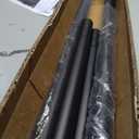Tension Curtain Rod 45-148 In, Black Heavy Duty Outdoor Curtain Rod for Patio, Extra Long Shower Curtain Rods No Drilling for Bathroom, Adjustable Spring Tension Rod for Window, Never Rust
