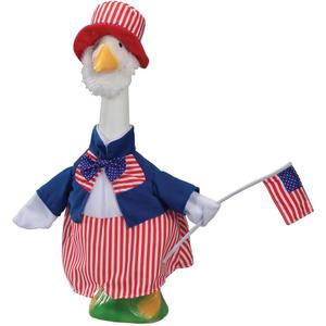 Capkmioe Gaggleville Uncle Sam Goose Outfit, Fits Large 23" H Statue, by Fox Valley Traders