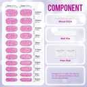 10 x Gloss Nail Strips|Uv Free|22 Pcs,Gel Nail Stickers|Long Lasting Two Weeks and Easy to Apply&Remove|Powder Blue Spot