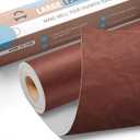 Leather Repair Kit for Furniture 16"x 31.5" Leather Tape Repair Patch Self Adhesive Sofa Vinyl Repair Patch Kit for Car Seat,Couch,Boat Seat,Chair - Classic Red Brown