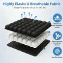 Sodurue Travel Cushion Airplane Seat,Airplane Cushion for Long Flight,Press-Type Inflatable Wheelchair Seat Cushion,42 Airbags for Car,Office,Stadium,Ergonomic Comfort Support Pressure Relief-Black