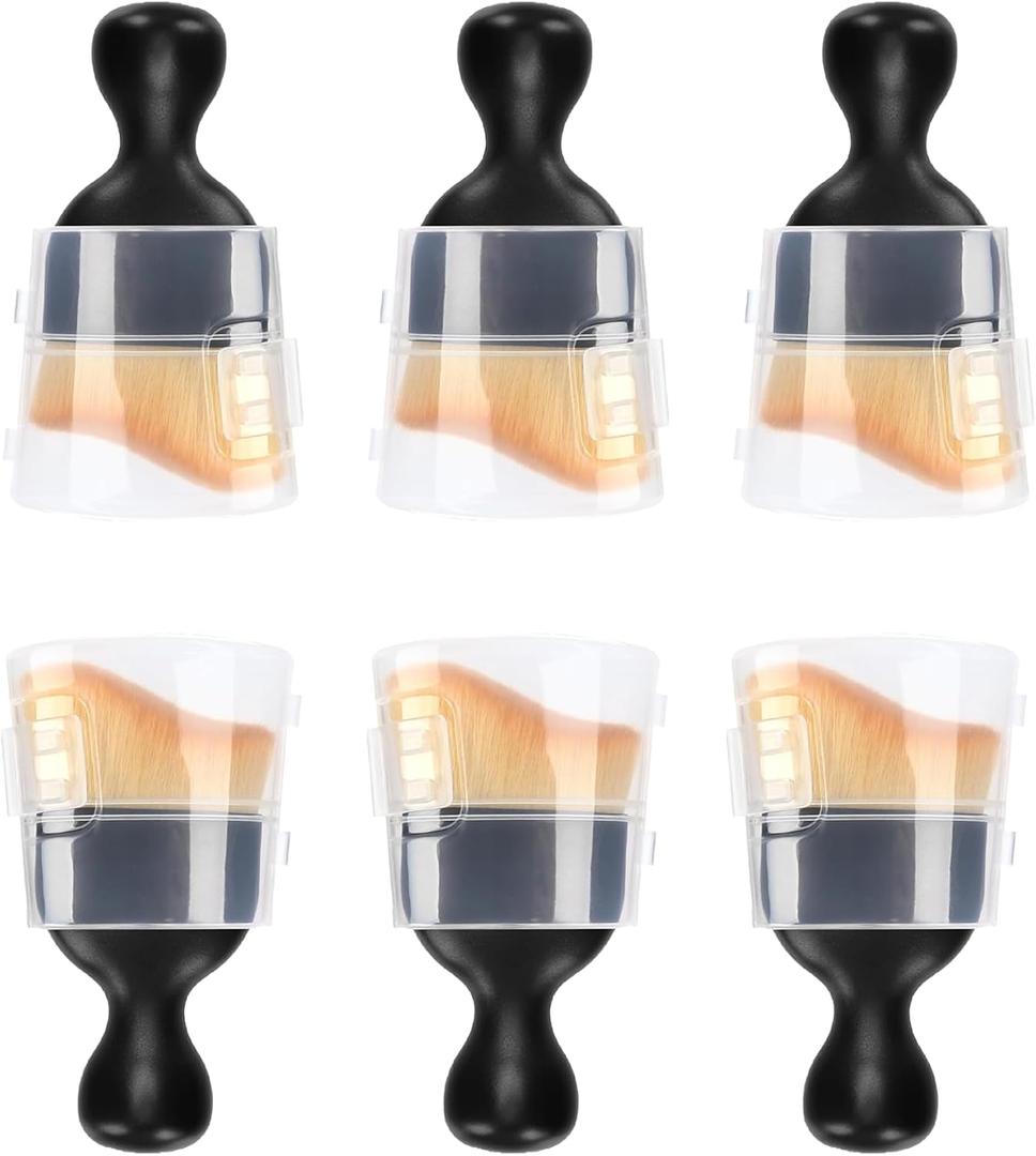 Car Interior Detailing Brush, 6PCS Car Interior Cleaning Soft Brush, Curved Design Car Cleaning Brush Dust Collectors, Car Interior Cleaning Tool Brush with Cover