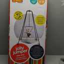 Jolly Jumper Elite (Grey Safari) Baby Exerciser - Sturdy Frame, 6 ft Tall Stand Baby Jumper, Indoor and Outdoor Exercise Saddle Seat, Adjustable Height, for Infants up to 28lbs