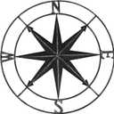 aboxoo Round Metal Compass Decorative Compass Metal Wall Art Hanging Wall Sculpture 11 Inch Black Diameter Farmhouse Decor Indoor or Outdoor Sign