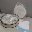 CVKASH Modern Flush Mount Ceiling Light Fixture Drum Chandelier Fabric Shade Close to Ceiling Light for Bedroom Dining Room Hallway Foyer Closet