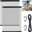 2 Pack Ultralight Rodent Proof Bear Bags, Wire Mesh Hanging Food Storage Bags for Camping and Backpacking, Critter Protection Kit with Nylon Rope and Carabiners